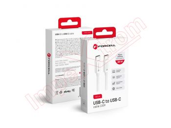 Cable de datos de carga rápida Forcell C339 de USB tipo C a USB tipo C - 1m